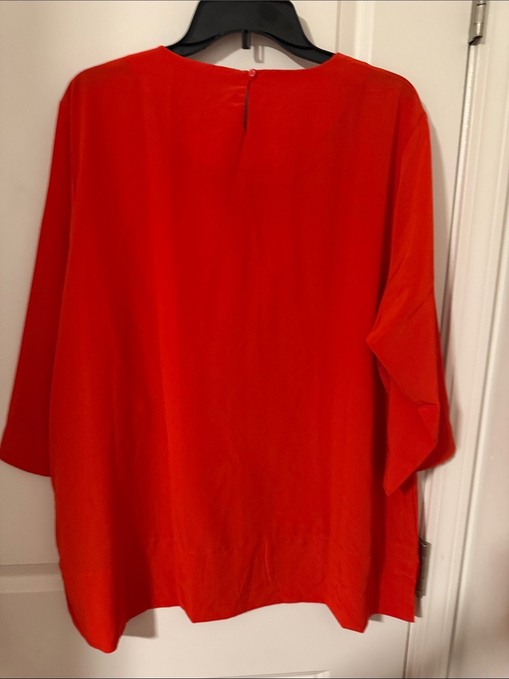 Eileen Fisher Bright Red Relaxed Long-Sleeve women’s Top - Picture 6 of 6